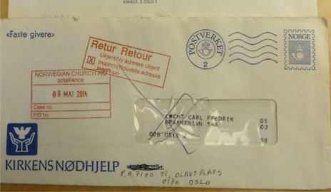 Letter 'returned to sender' after 39 years