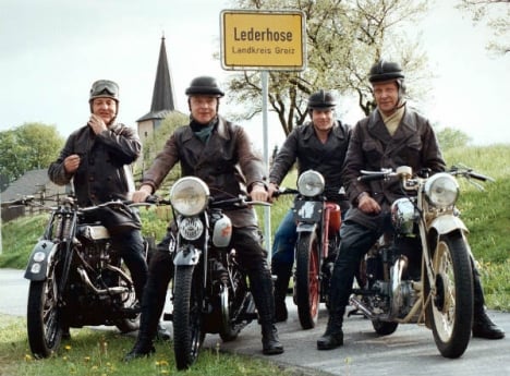 Men wearing leather in Lederhose. Photo: DPA
