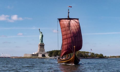 Watch this Nordic Viking ship sail into New York