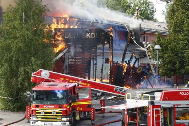 Arson suspected in Oslo school fire: police